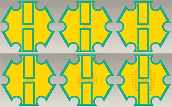 FR-4 board with varying numbers of thermal vias FR-4 board